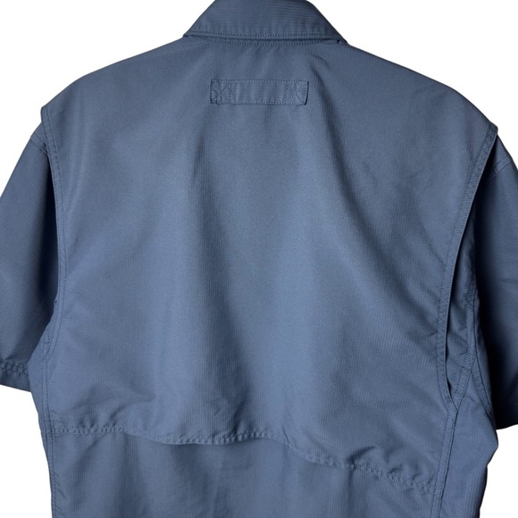 Duluth Trading Co. Blue Vented Fishing Outdoors Short Sleeve Utility Shirt M - Picture 6 of 10